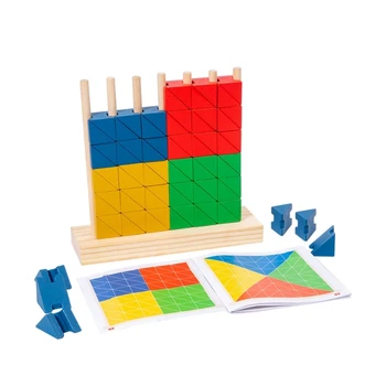 Развивающая игра-головоломка для малышей с Деревянными Блоками для малышей от 3 лет + Игра-головоломка для Подсчета очков.