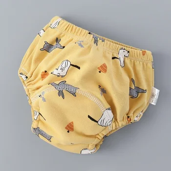 Детские тренировочные штаны, Моющиеся Шестислойные Марлевые детские тканевые подгузники, Дышащие подгузники, нижнее белье для девочек, Трусики для девочек