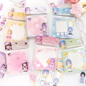 6 упаковок / ЛОТ Универсальная серия женской труппы cute lovely paper message memo pad