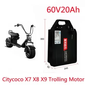 Оригинальный 60V 20ah Электрический мотоцикл Водонепроницаемый Литиевый Аккумулятор 18650 CELL 300-1800 Вт используется для Citycoco Scooter Bicycle X7 X8 X9