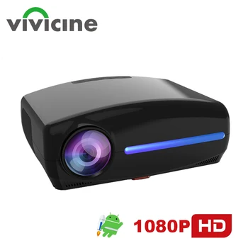 300-дюймовый проектор для домашнего кинотеатра VIVICINE S4 с разрешением 1080p, опция Android 9.0 WIFI, светодиодный проектор для видеопроекции