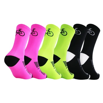 Профессиональные велосипедные носки высокого качества Велосипедные дорожные носки Мужские Женские Компрессионные носки для велоспорта на открытом воздухе