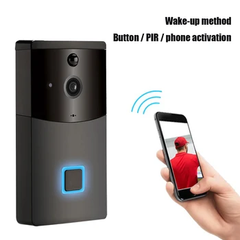 Tuya Smart Wireless WiFi Дверной Звонок 1280x720 Визуальная Камера Безопасности PIR Детектор Движения Ночного Видения Домашний Монитор Детектор