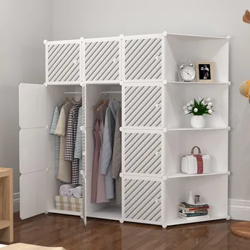 * Пластиковый шкаф Простой шкаф для одежды Мебель для гардероба Портативные Вертикальные шкафы для экономии места Складной шкаф для спальни