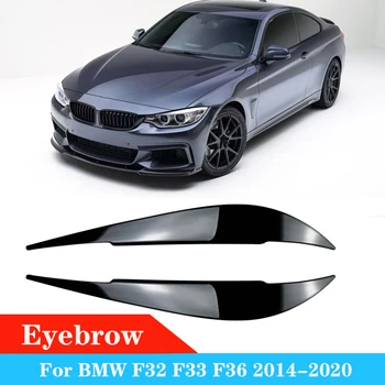 Для BMW F32 F33 F36 Передняя фара автомобиля Брови, веко, лампа для бровей, наклейка для бровей, Аксессуары для авто из углеродного волокна, ABS, 2014-2020