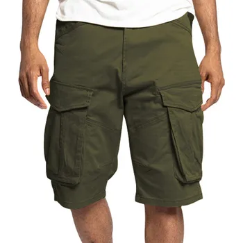 Гавайские однотонные плавки-карго, Модные шорты с несколькими карманами Лето Шорты Высокого Качества Мужские Дышащие Панталоны Cortos