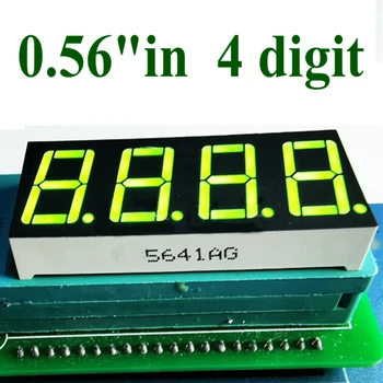 20ШТ 0,56-дюймовая 4-битная цифровая трубка с общим анодом, зеленый светодиодный цифровой дисплей, 7 сегментов, 0,5 дюйма, 0,5 0,56 дюйма, 0,56 