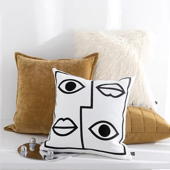 Имбирная подушка, чехлы для подушек, лоскутные украшения Housse De Coussin для дома, декоративные подушки, чехлы для вышивки подушек