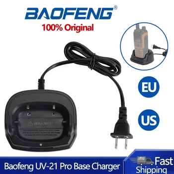 Оригинальное зарядное устройство Baofeng UV-21 Pro для ЕС/США, двухстороннее радио, зарядное устройство UV21, Аксессуары для рации Baofeng UV-21