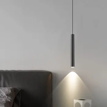 Прикроватная люстра для спальни минималистичный линейный ультратонкий линейный свет в скандинавском стиле, современный минималистичный свет в главной спальне