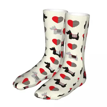 Мужские спортивные шотландские носки из хлопка, счастливый подарок любителю животных, собак, женский носок