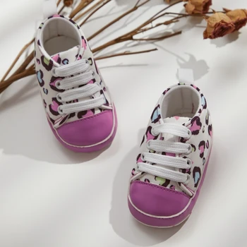 Классическая детская парусиновая обувь Flower Planet с леопардовым принтом, Нескользящая обувь для ходьбы, повседневные кроссовки на плоской подошве для девочек и мальчиков