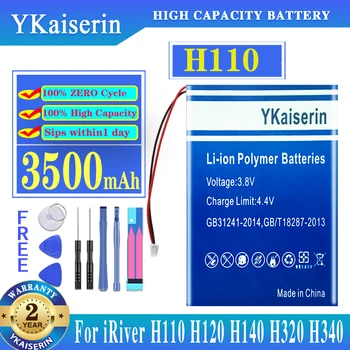 YKaiserin 100% Новый Аккумулятор емкостью 3500 мАч для Плеера IRIVER H110 H120 H140 H320 H340