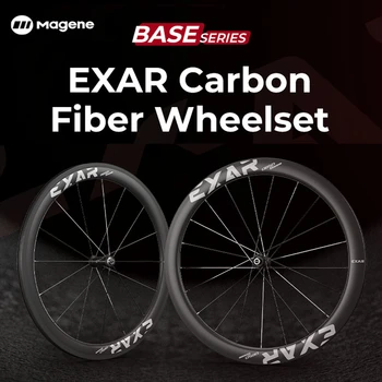 Magene EXAR Carbon Base Series HI MOD T700 Колесная пара из углеродного волокна высотой 50 мм с ободами, подходящими для шоссейного велоспорта на подшипниках Shimano