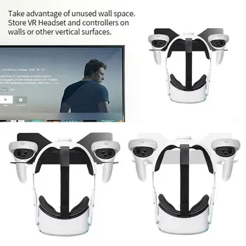 Настенная подставка для VR-гарнитуры с крючком для очков виртуальной реальности OculusQuest 2 Настенная подставка для гарнитуры с крючком для всех видов VR-очков