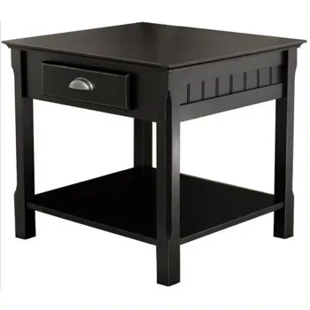 Прикроватный столик Winsome Wood с выдвижным ящиком, черная отделка