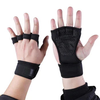 Защита рук на половину пальца для фитнеса, тяжелая атлетика, мужские / женские перчатки на половину пальца, тренировки в тренажерном зале, Перчатки для бодибилдинга, Гантели