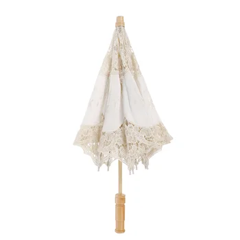 Тойвийский кружевной вышитый зонтик ручной работы с прозрачными украшениями Для женщин, женский ручной зонт для фотосессии Sun woman
