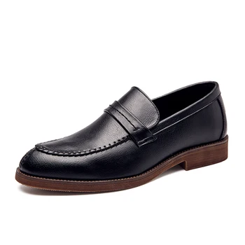 Мужские лоферы больших размеров, высококачественные повседневные кроссовки в корейском стиле, Оригинальная Удобная кожаная обувь для деловых мужчин для вождения.