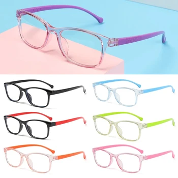 Модные квадратные компьютерные очки с защитой от синего света Для детей, читающих и играющих В игры, для защиты глаз Плоские очки