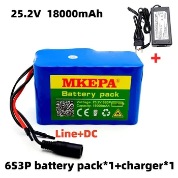 литиевая батарея 6s3p 18650 25,2 В 18,0 Ач электрический велосипед электрический / используется в различных литий-ионных аккумуляторных блоках
