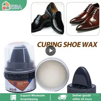 1 ~ 10ШТ ХИТ ПРОДАЖ! 40 г Многофункционального белого / черного крема для обуви, бесцветного легкого средства для чистки обуви, губки для чистки обуви, щетки для ухода за обувью, воска