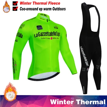 Комплект из флуоресцентной зеленой флисовой майки для велоспорта, костюм для велоспорта на гоночном велосипеде, велосипедная одежда для горных велосипедов Ropa Ciclismo Bicycle