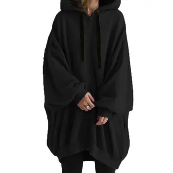 Женская толстовка с капюшоном, пальто, толстовка свободного кроя, верхняя одежда, стильная женская осенняя толстовка с капюшоном, пальто с карманами для