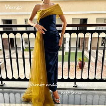 Verngo, Винтажные вечерние платья на одно плечо из Саудовской Аравии, Женские вечерние платья 2023, вечернее платье длиной до щиколоток, платье для выпускного вечера, платье