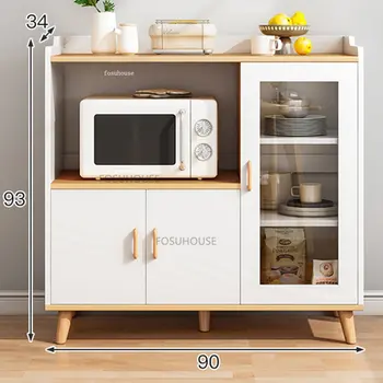 Современный кухонный шкаф с деревянными панелями для домашней мебели, Кухонный шкаф, Высококлассная бытовая роскошь У стены, Кухонный шкаф