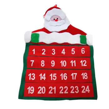 Рождественский адвент-календарь Рождественский DIY милый календарь-орнамент для детей, подарок для девочек и мальчиков.