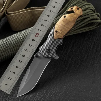 Новый Карманный Складной Походный Мини-нож с белой ручкой из цельного дерева для выживания, самообороны, Охотничьих тактических ножей, наружных инструментов EDC