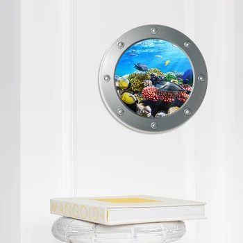 3D Life Настенная Наклейка Самоклеящаяся Наклейка На Стену С Видом Из Окна Подводная Лодка Настенные Обои для Дома Гостиная Спальня (Маленькая