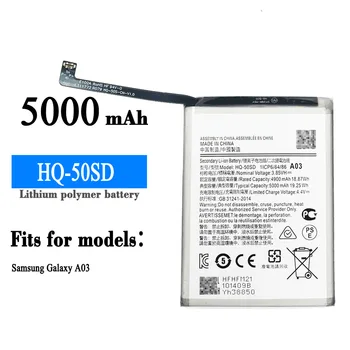 HQ-50SD 100% Оригинальная Сменная Батарея Для Samsung Galaxy A03 HQ 50SD 5000 мАч, Встроенные Литиевые Батареи Мобильного Телефона В наличии