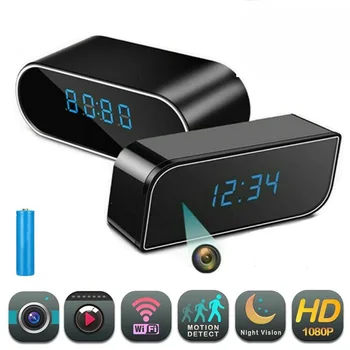 Мини-инфракрасная камера с часами Wifi Espia IP Cam Alarm, запись небольшого видеорегистратора ночного видения, домашняя безопасность, P2P Микро Скрытая видеокамера
