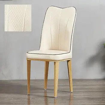 Роскошные Современные стулья из дерева, белой кожи для вечеринок, Милые стулья для столовой, мебель для гостиной Sillas De Comedor