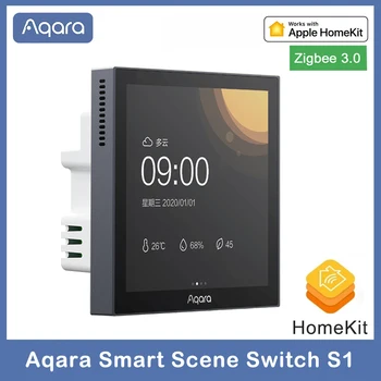 Aqara Smart Scene Panel Switch S1 3,95-дюймовый Сенсорный экран Zigbee 3.0 Приложение 