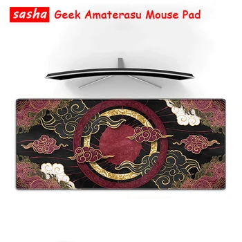 Geek Amaterasu Deskmat 900 мм 400 мм 4 мм Китайский Стиль Игровой Коврик Для Мыши Механическая Клавиатура Большая Для Геймера Настольная Мышь Офисная