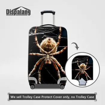 Модный Защитный чехол для чемодана с изображением животных-пауков, Аксессуары для багажа для путешествий, 18-32-дюймовый чехол с логотипом на заказ