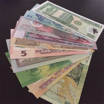 Случайные 10ШТ из 10 разных стран Оригинальные банкноты с истекшим сроком годности, состояние UNC (сейчас не используются), Банкноты из мировой коллекции, подарок