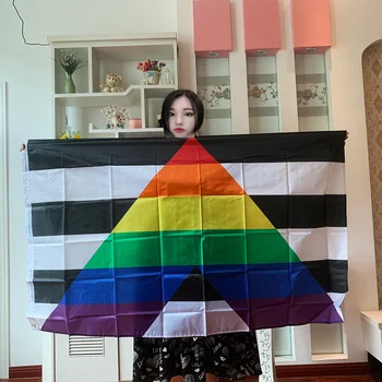 ЛГБТ-ФЛАГ 90x150 см из высококачественного полиэстера с двусторонним принтом, подвесной ЛГБТ-флаг радужной гордости геев-натуралов