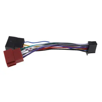 Автомобильная проводка Автомобильный жгут проводов ISO с головкой для 16-контактного ISO (женский) Штекер стереоадаптера, соединительный кабель для подключения проводов