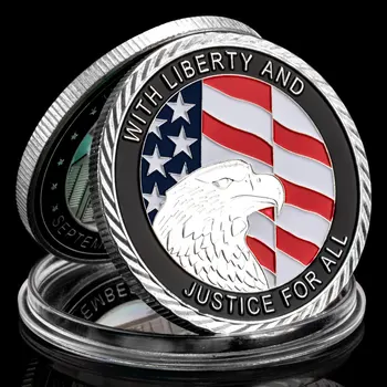 11.2001 сентября Сувенир Всемирного торгового центра Посеребренная монета United We Stand Коллекционная Памятная монета Challenge Coin