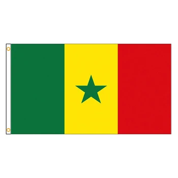 90x150 см Национальные флаги Сенегала, подвешенные внутри и снаружи для украшения