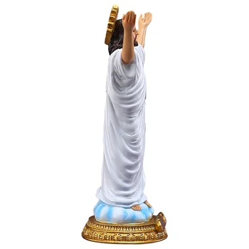 Фигурка Святого Иисуса Религиозная фигура в помещении, настольная статуя, садовая скульптура, подарок из смолы на открытом воздухе