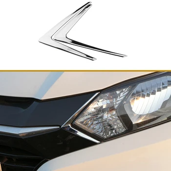ABS Хромированная наклейка на передний свет автомобиля, декоративные наклейки, Отделка автомобильных фар для Honda HRV Vezel HR-V HR V 2014-2017