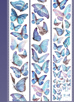 Голубая бабочка, блестящие наклейки из скотча для скрапбукинга, украшение для скрапбукинга