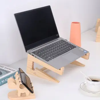 Деревянная универсальная подставка для ноутбука Охлаждающий кронштейн для ноутбука Macbook Pro Air iPad Pro Съемный Деревянный держатель