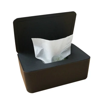 Диспенсер для влажных салфеток с крышкой Пластиковая коробка-диспенсер для салфеток для туалетного столика в ванной комнате