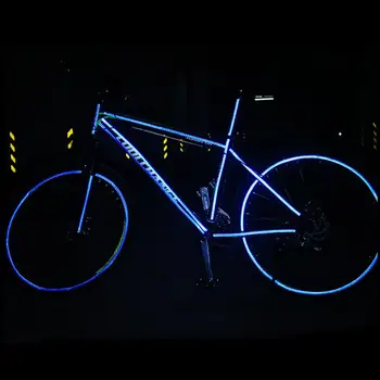 YFASHION Велосипедная Светоотражающая Наклейка Серебристая Водонепроницаемая Флуоресцентная Отделка велосипеда
